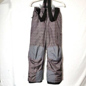 Weatherproof 32 Degrees Snow Pants Youth L 14/16 Suspenders Detachable Bib Grey